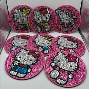 Hello Kitty Rhinestone Coasters Set
